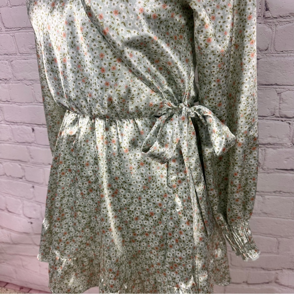 Altered state women’s Easter wedding baby shower dress mini silky floral spring - Picture 5 of 16